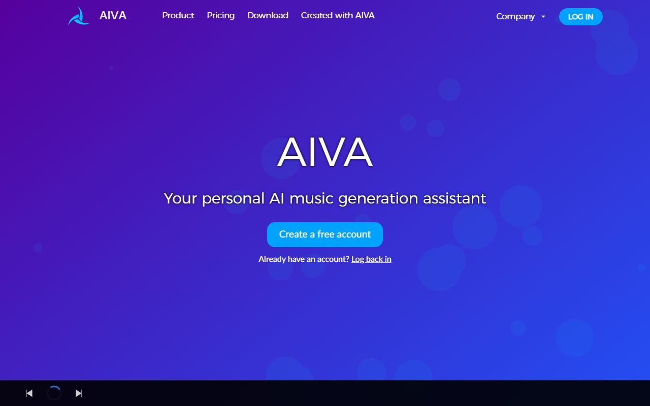 AIVA 界面截图