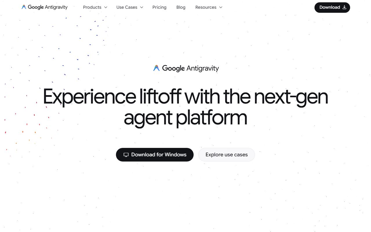 Google Antigravity 界面截图