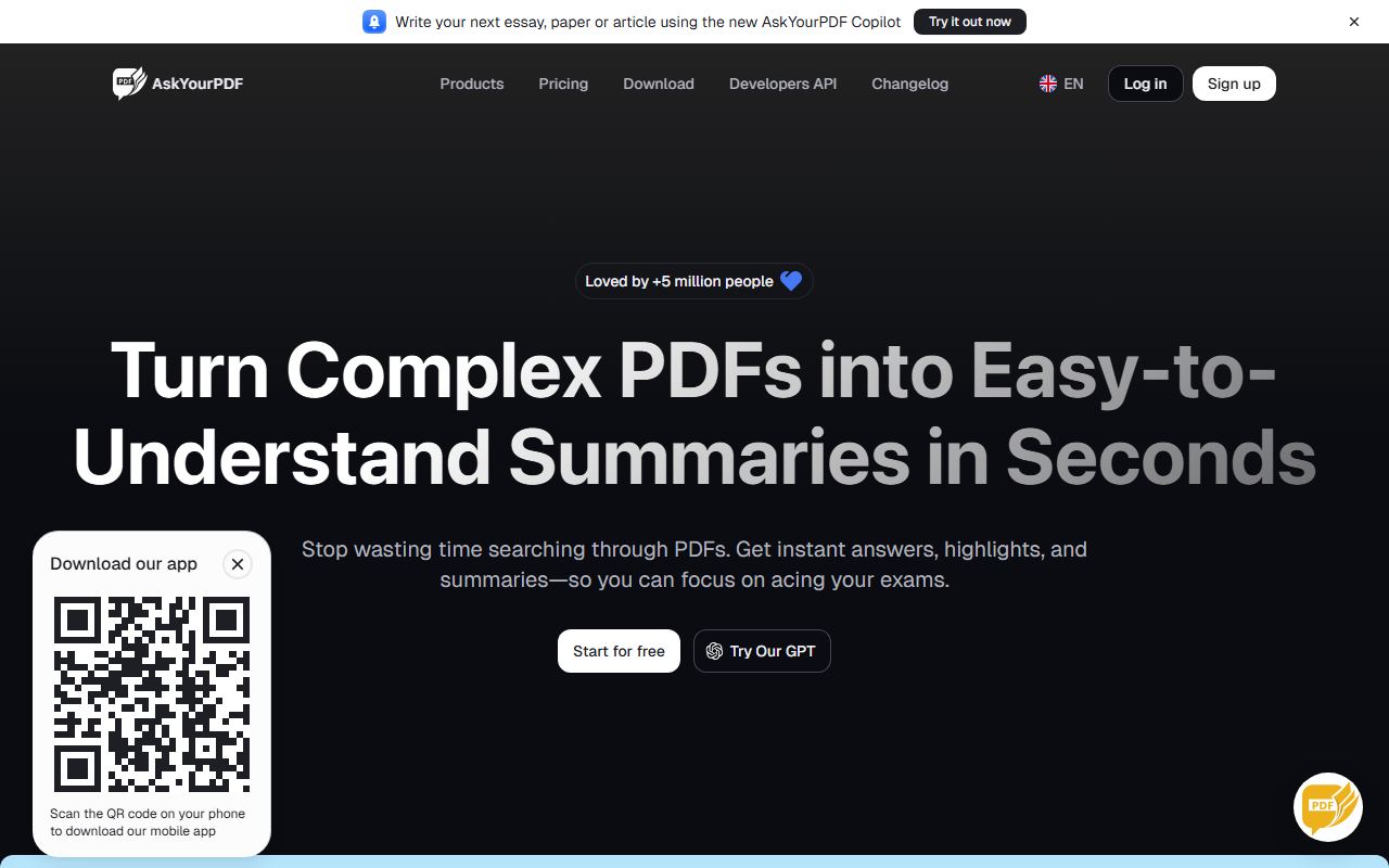 AskYourPDF 界面截图
