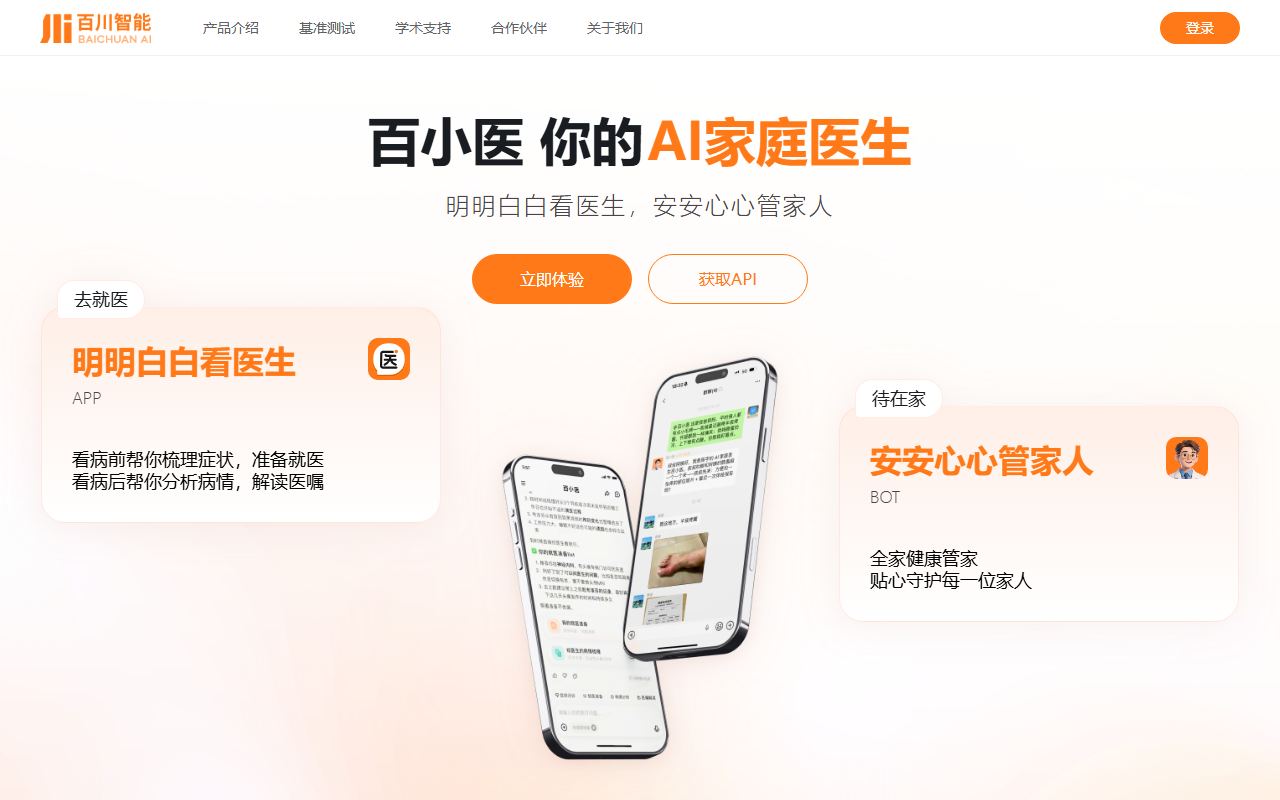 百川智能 界面截图