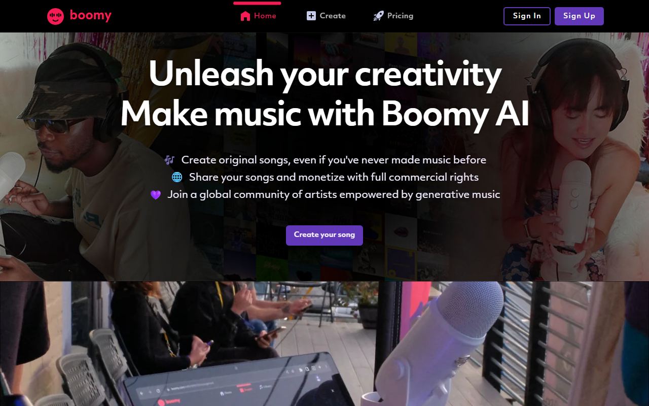Boomy 界面截图
