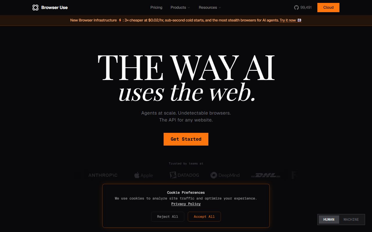 Browser Use 界面截图