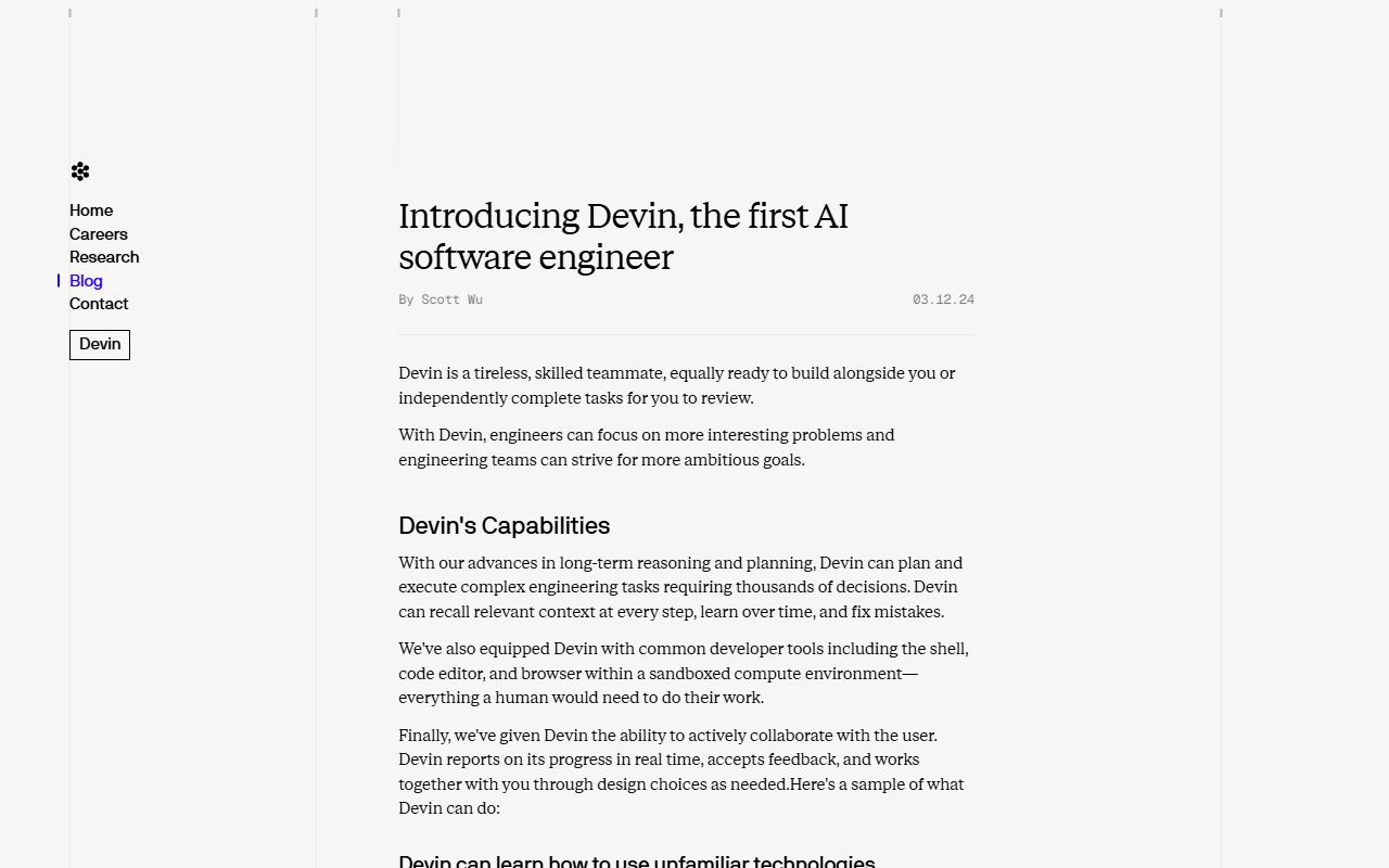 Devin 界面截图