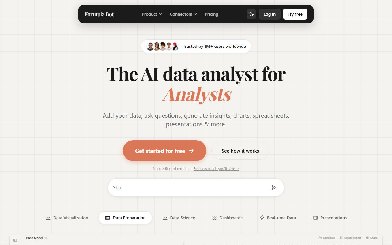 Formula Bot 界面截图