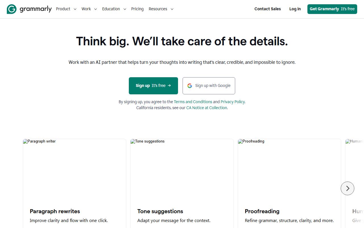 Grammarly 界面截图