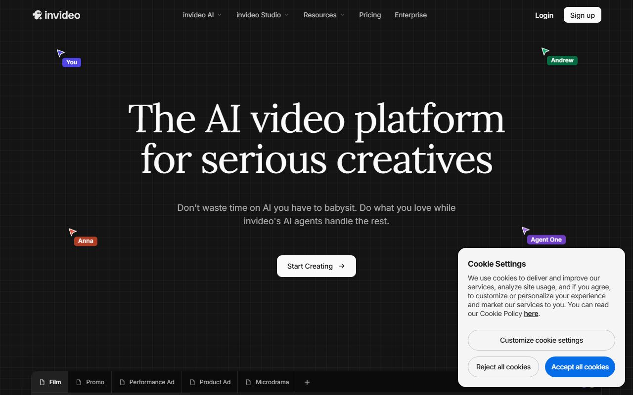 InVideo AI 界面截图