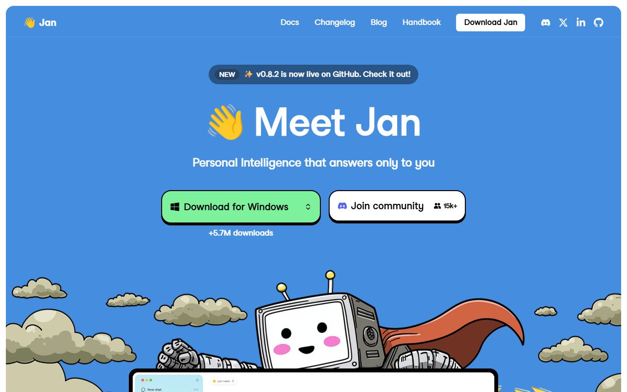 Jan AI 界面截图