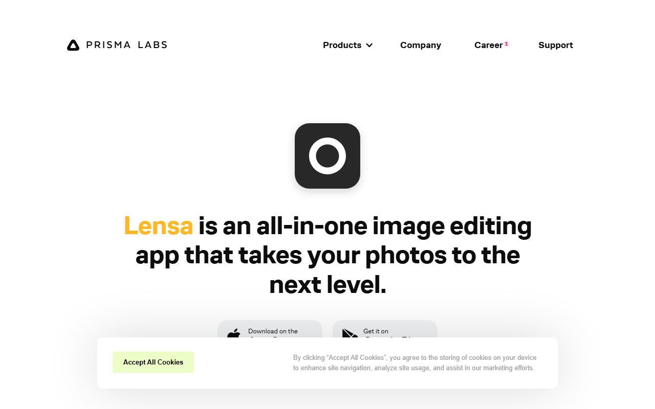 Lensa AI 界面截图
