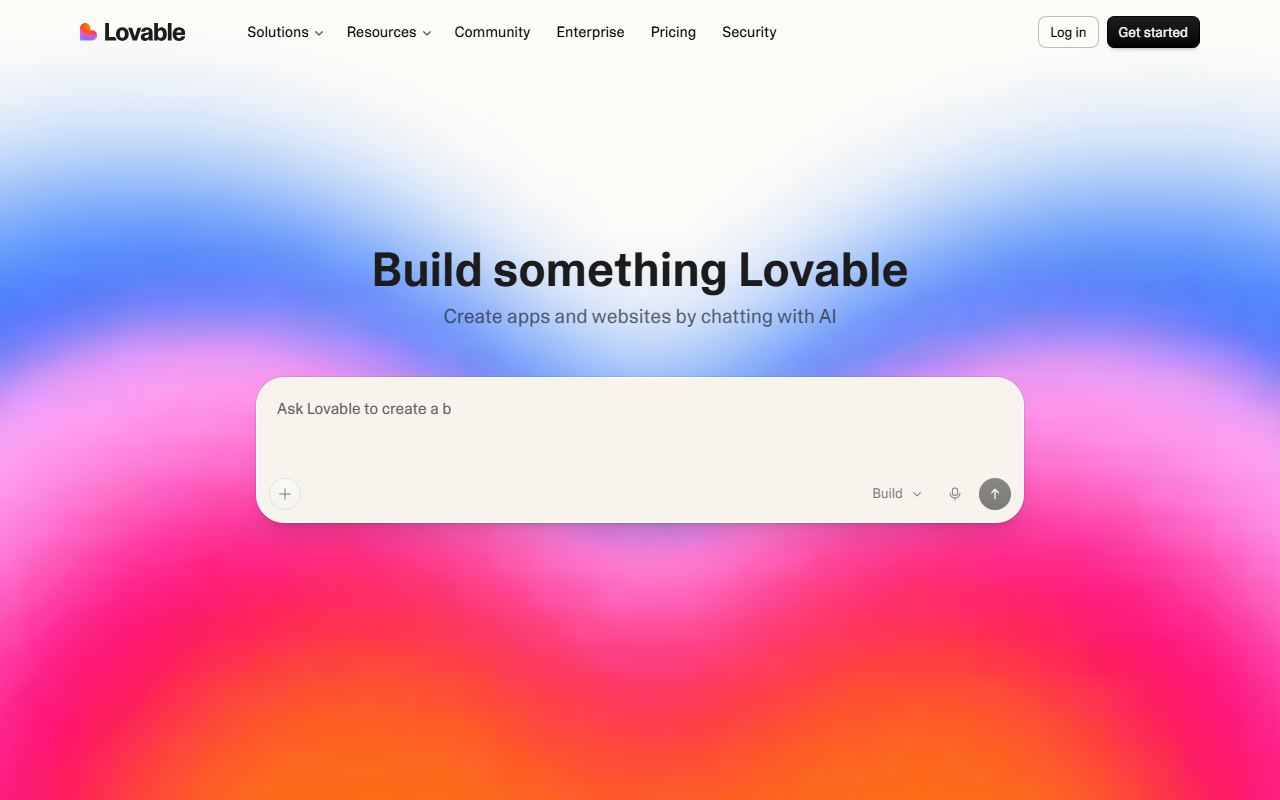 Lovable 界面截图