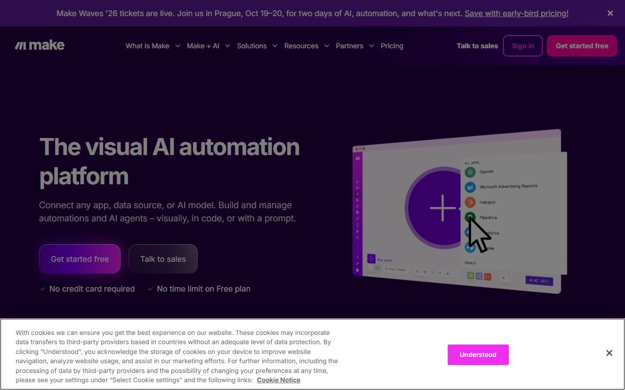 Make.com 界面截图