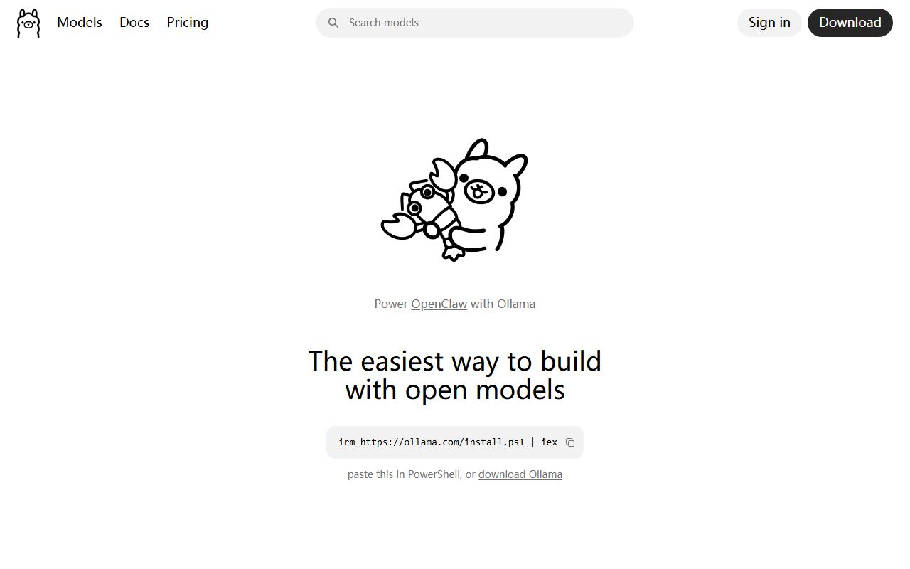 Ollama 界面截图