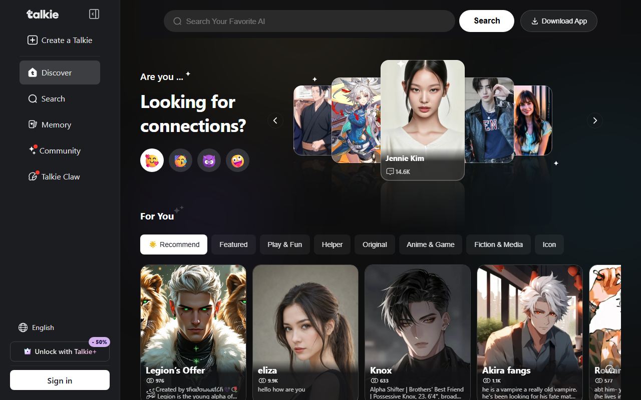 Talkie 界面截图