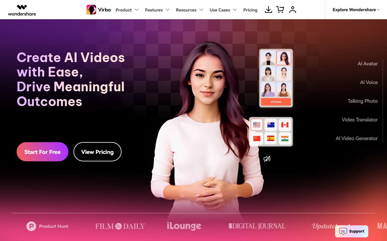 Wondershare Virbo 界面截图